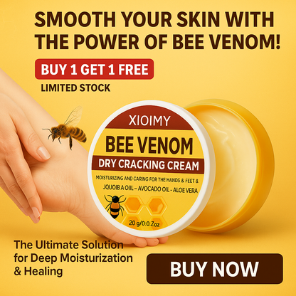 BeeRelief™ - Bee Venom Dry Crack Cream 🐝✨ | Deep Moisturizing & Hydrating for Hands, Feet & Body