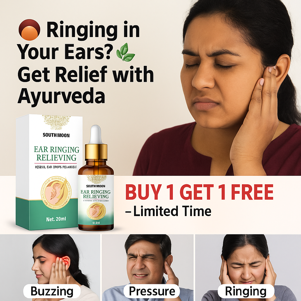 Ear Ringing Relieving Drops (30 Days Pack) - Buy 1 Get 1 FREE🔥🔥