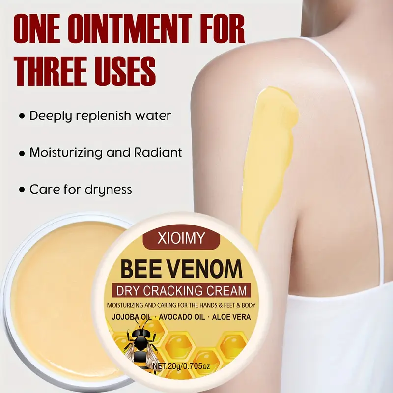 BeeRelief™ - Bee Venom Dry Crack Cream 🐝✨ | Deep Moisturizing & Hydrating for Hands, Feet & Body
